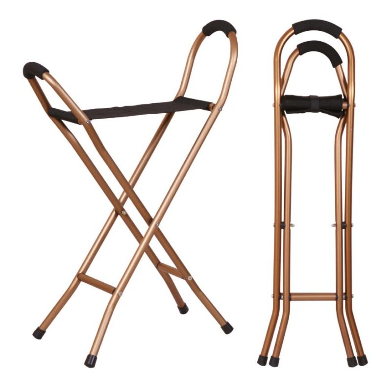 Bastón con asiento 4 patas