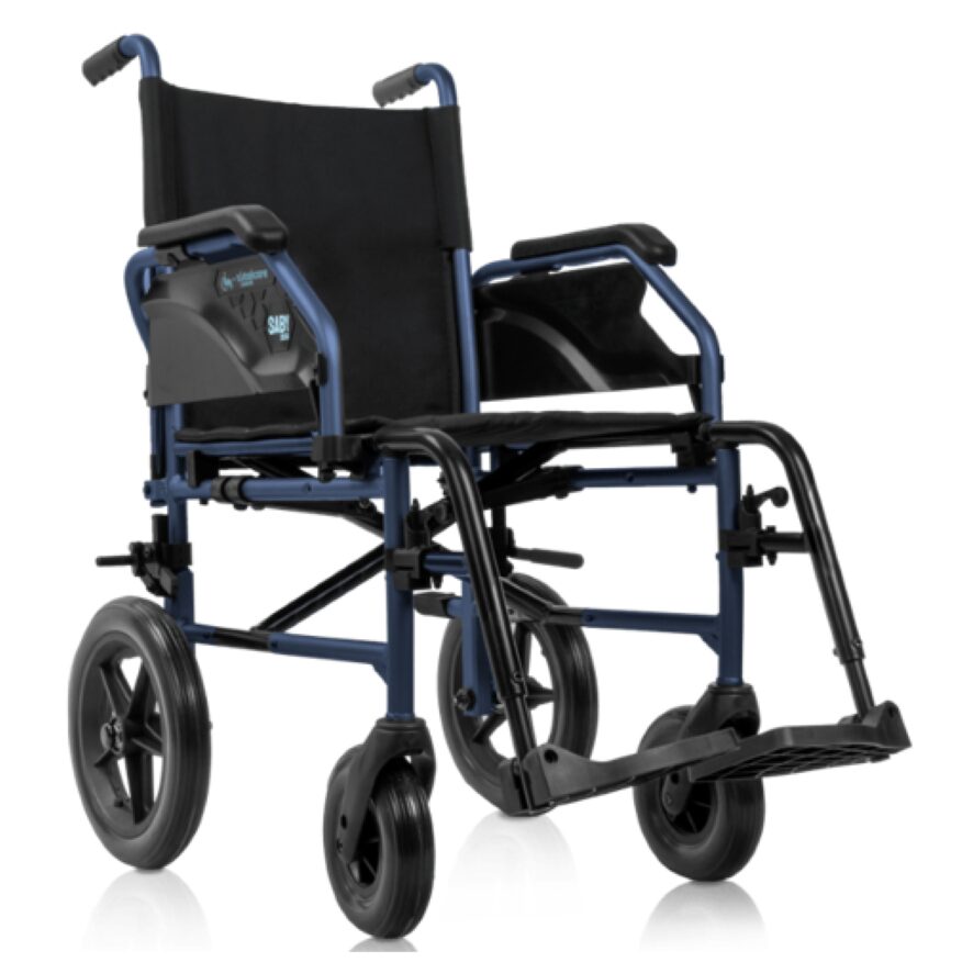 Silla de ruedas de acero de rueda pequeña