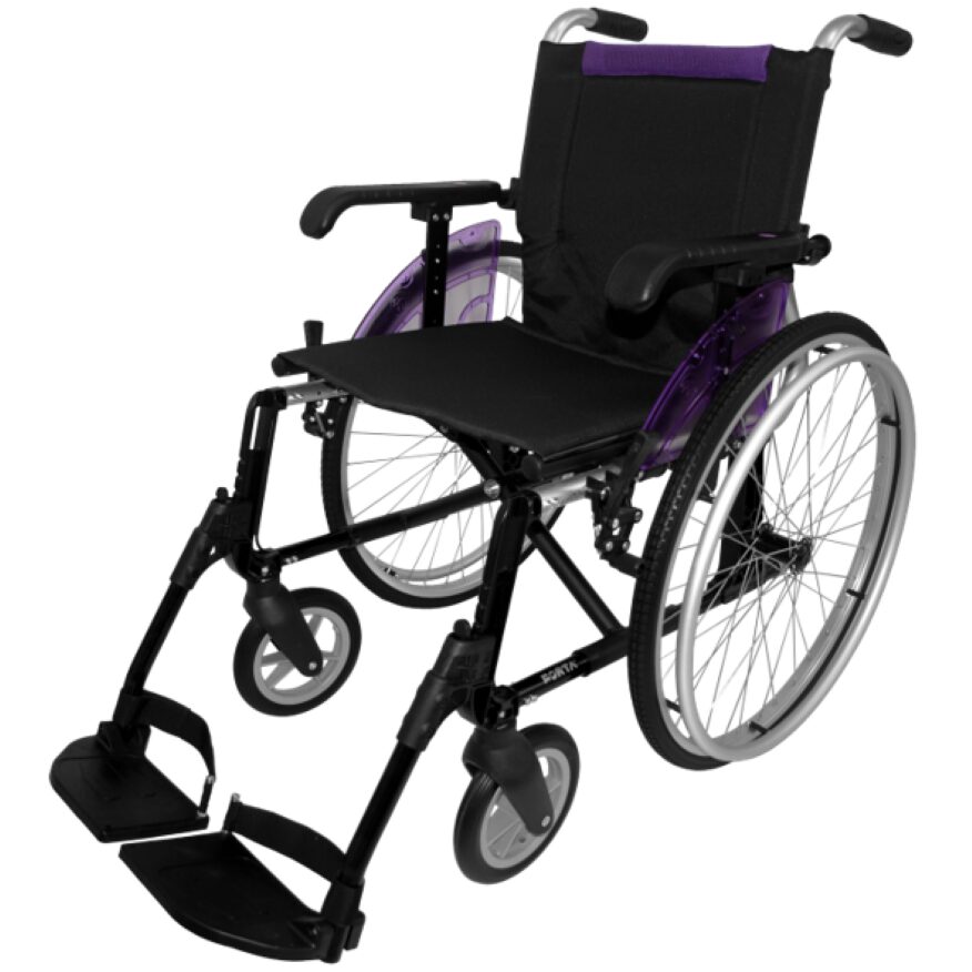 Silla de ruedas de aluminio de rueda grande - Imagen 5