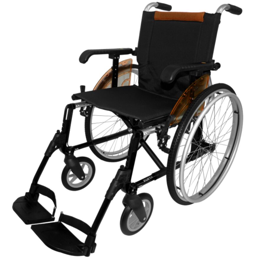 Silla de ruedas de aluminio de rueda grande - Imagen 3